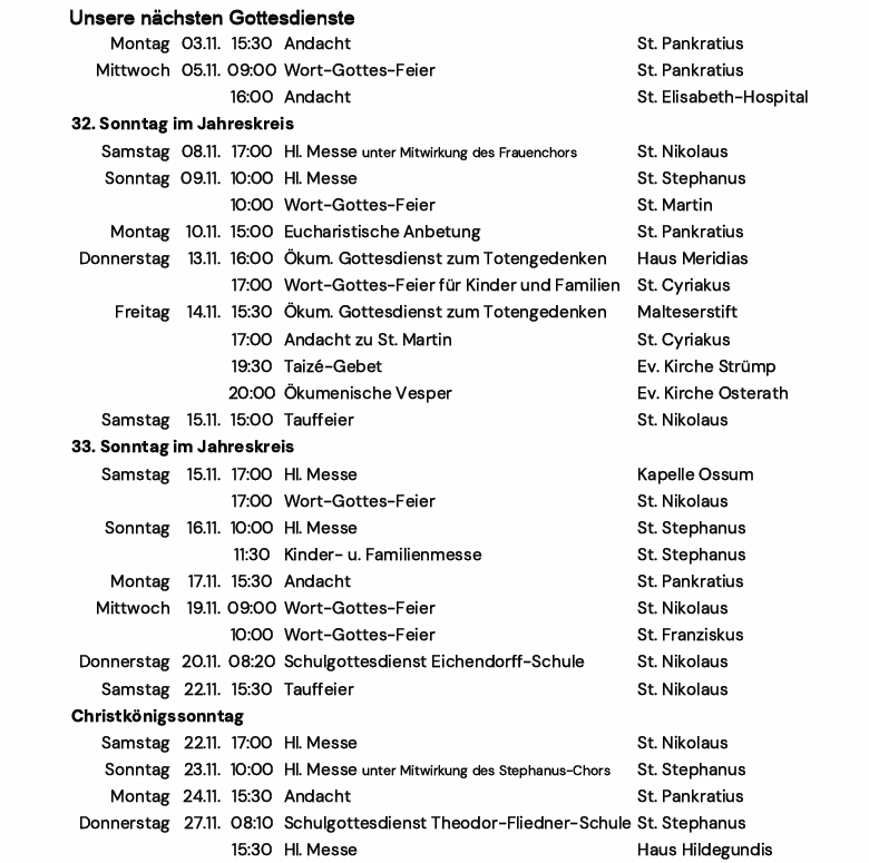 Infobrief bis 1. Advent (c) Hildegundis von Meer
