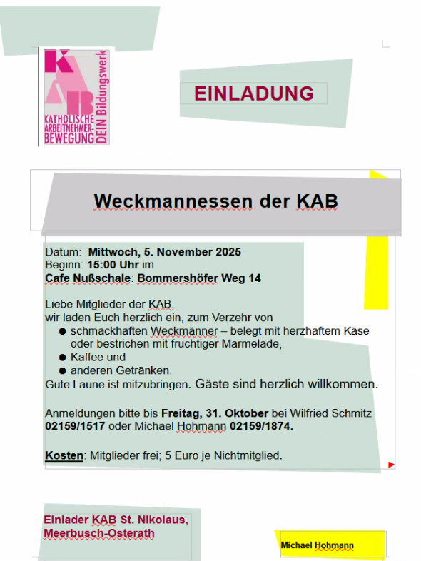 Weckmannessen KAB (c) Michael Hohmann