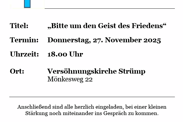 Ökum. Friedensgebet Nov. 25